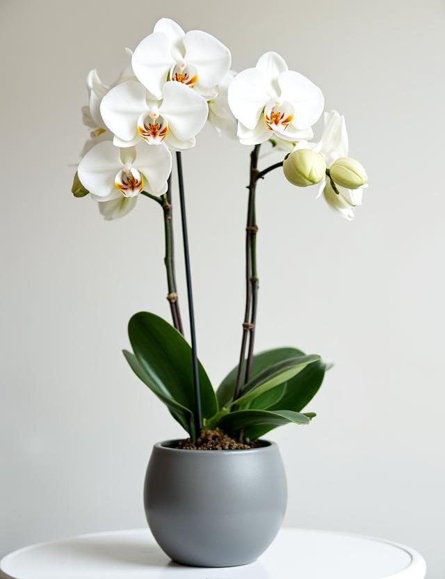 Elegante Orchidea Phalaenopsis in vaso